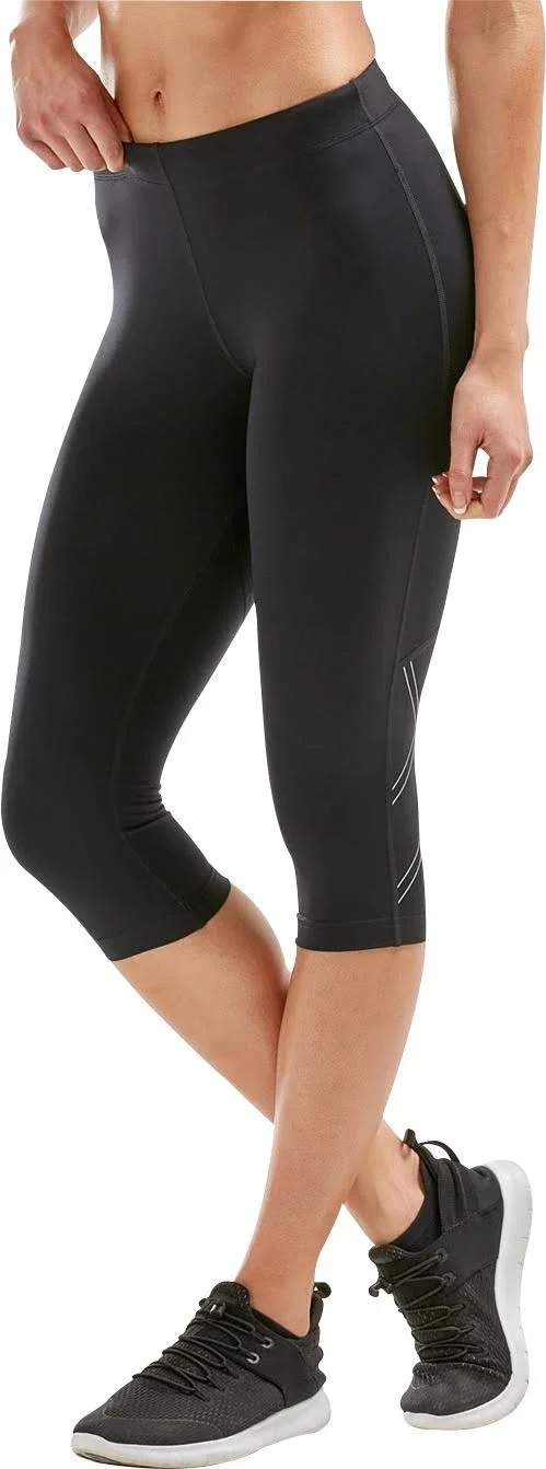 2XU Aspire Womens 3/4 Capri Compression Tights - Black-XS