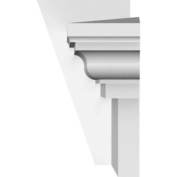 64 inch Bottom Width x 70 1/4 inch Top Width x 9 inchh x 1 inchp Traditional Crosshead w/ Flat Keystone