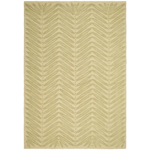 Safavieh 4& x 6& Martha Stewart Chevron Leaves Chamois Beige Rug