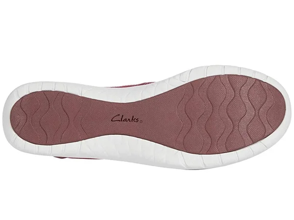 Clarks Adella Holly Women's Shoes Burgundy Textile : 7.5 B