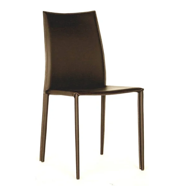 Baxton Studio Rockford Brown Leather Dining Chair (Set of 2)
