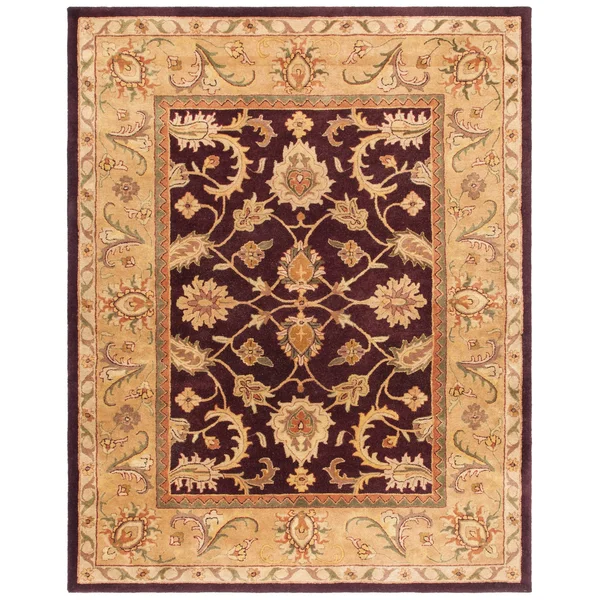 Safavieh Classic CL244B 7&6x22 x 9&6x22 Oval Dark Plum - Gold Area Rug