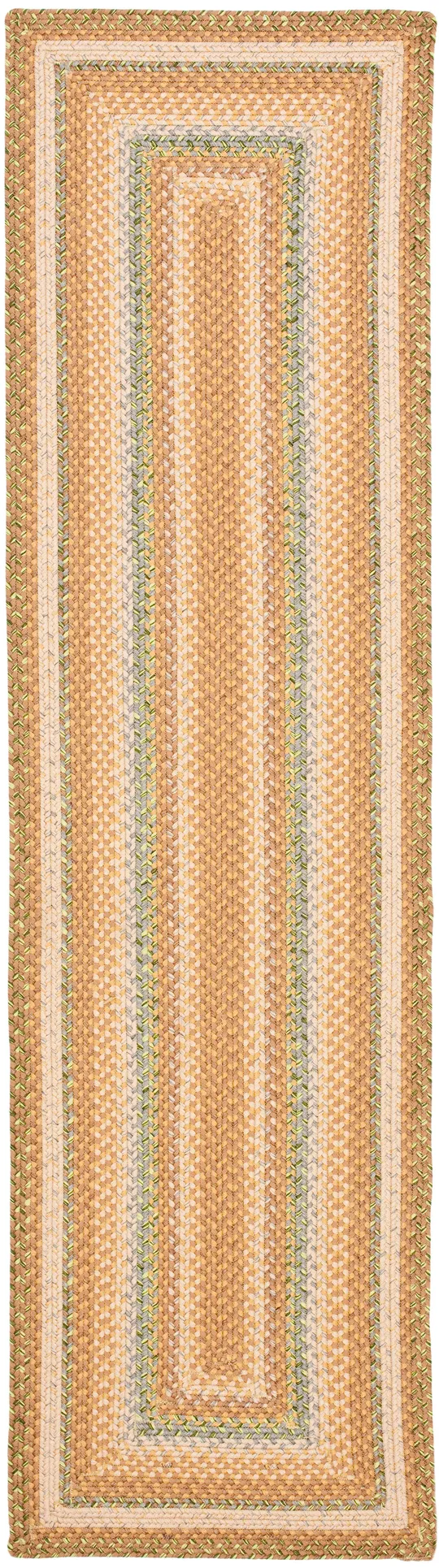 Safavieh Braided Tan/Multi 8 ft. x 8 ft. Round Area Rug