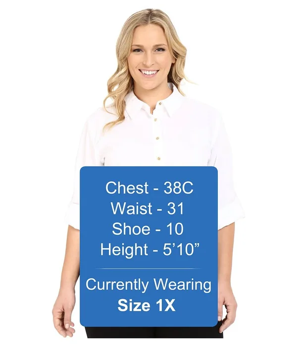 Calvin Klein Plus Size High-Low Tunic Shirt - Natural