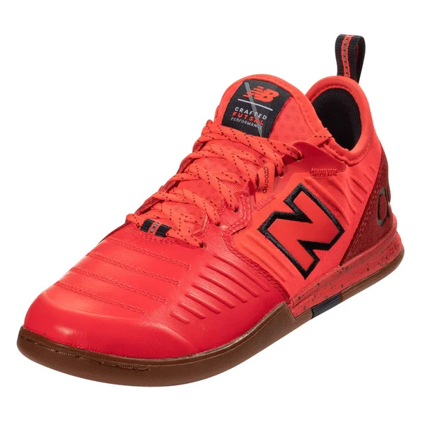 New Balance Men's Audazo V5 Pro Indoor Soccer Shoes, Coral/Black