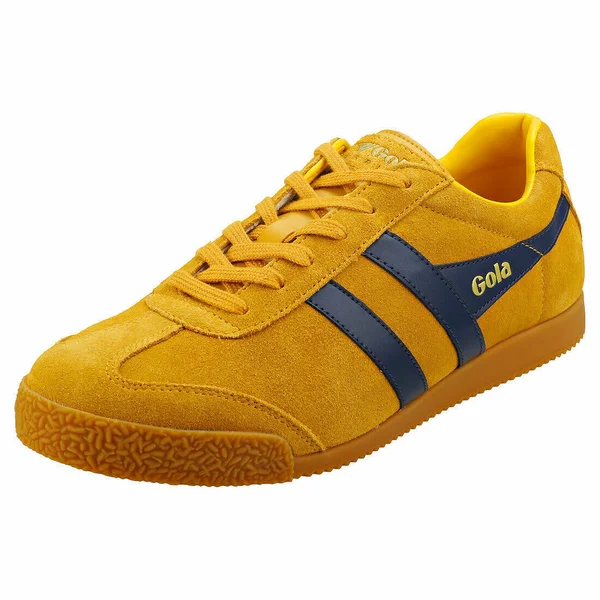 Gola Harrier Sun Navy Gum Mens Suede Trainers - 11 UK