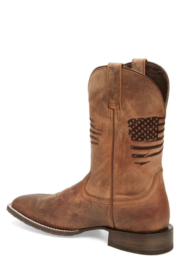 Ariat Men's Circuit Patriot Western Boots - Weathered Tan