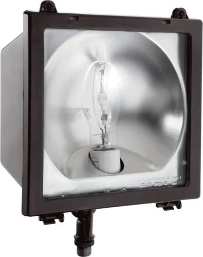 RAB EZSH100/PC - EZ Flood 100W High Pressure Sodium 120V HPF Lamp + 120V PC Bronze