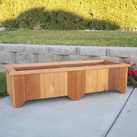 WoodCountry Cedar Planter Box Finish: Cedar Stain - Size: 13x22 H x 50x22 W x 20x22 D