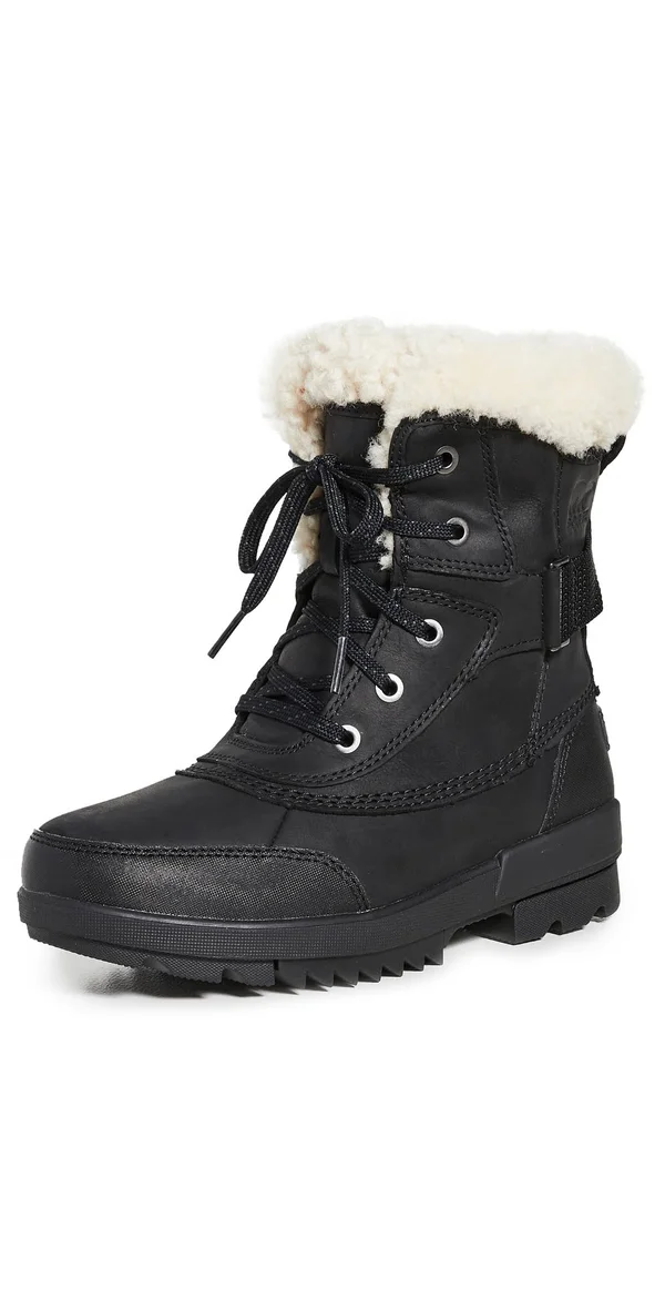 Sorel Women's Tivoli IV Parc Boot - 6 - Black, Sea Salt