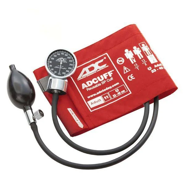 ADC Diagnostix 700 Pocket Aneroid Sphygmomanometer - Red, Adult