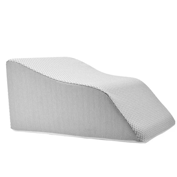 Lounge Doctor Elevating Leg Rest Pillow Wedge Foam W Heather Grey Cover Small