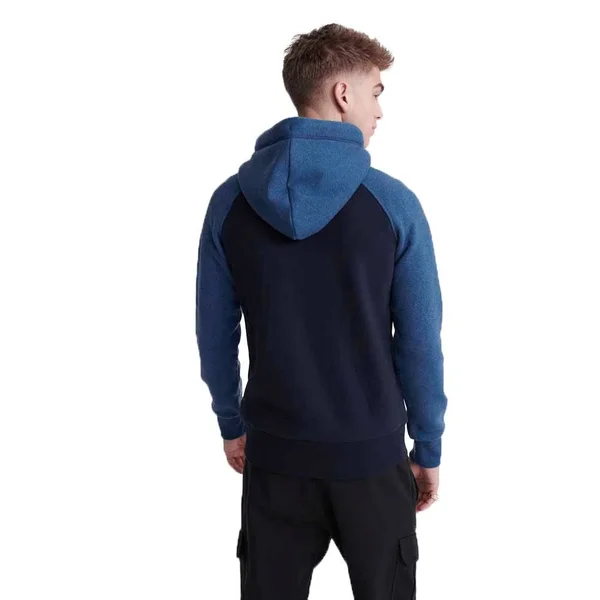 Superdry Men's Orange Label Classic Raglan Zip Hoodie - Blue