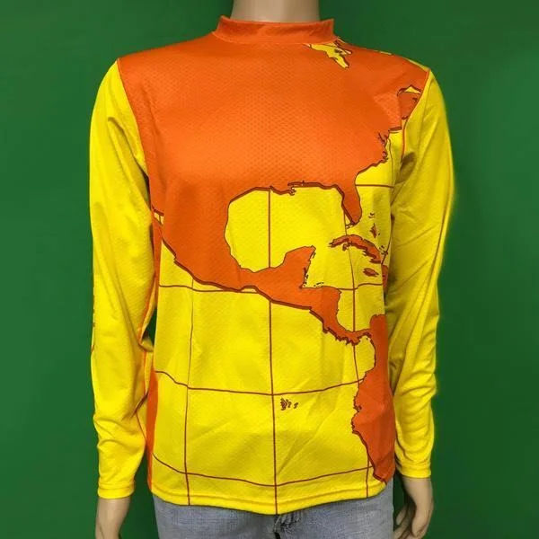 Hi-Viz Orange Long Sleeve Technical UPF 50 Shirt 3XL