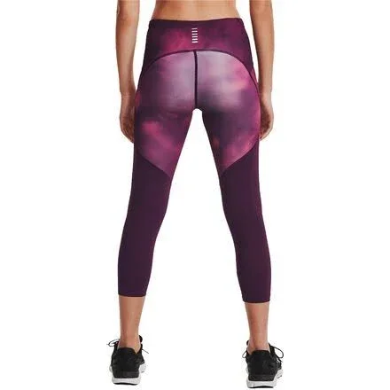 Under Armour Women's Fly Fast Printed Crop Purple Xs