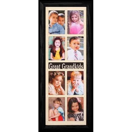 PersonalizedbyJoyceBoyce.com 5x14 Great Grandkids Portrait Picture Frame ~ Holds 8-Portrait Wallet Photos ~ Gift for Great