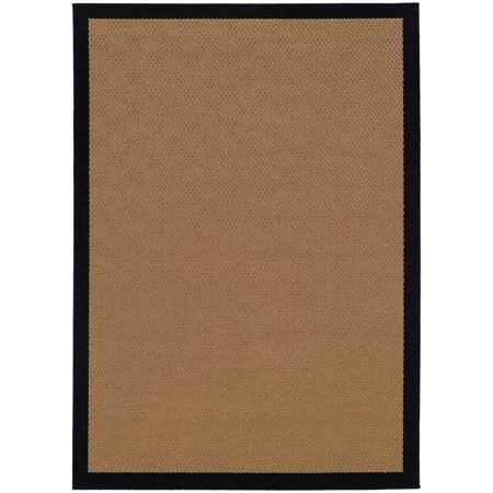 Freda Beige/Black Indoor, Outdoor Area Rug Solo Rugs Runner 2& x 8&