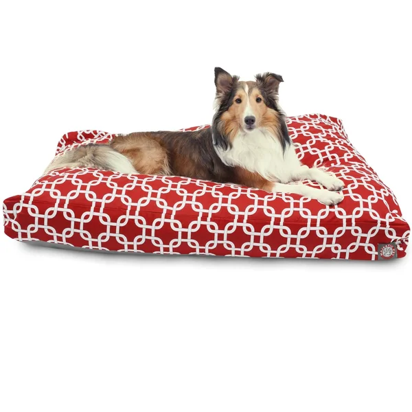 Majestic Pet Links Rectangle Pet Bed Red