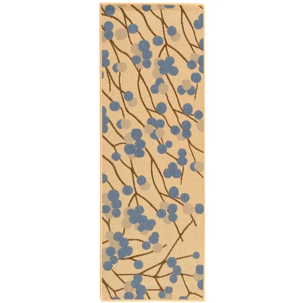 Safavieh Courtyard CY4037B 2&0x22 x 3&7x22 Natural Brown, Blue Area Rug