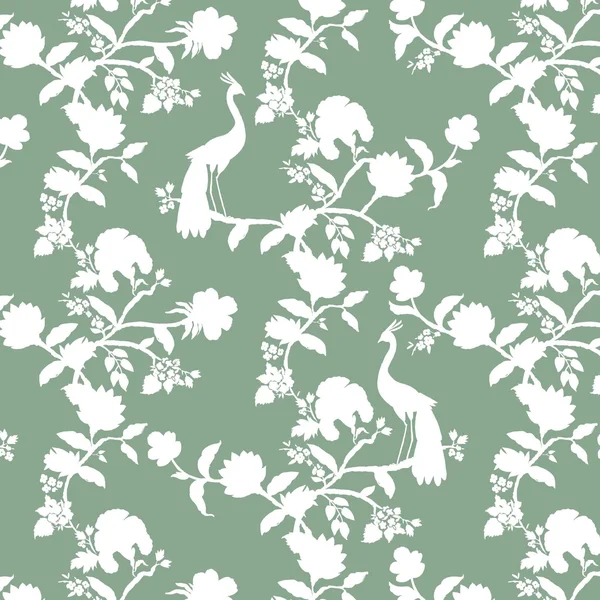 Skyline Furniture Peacock Silhouette Square Throw Pillow in Green