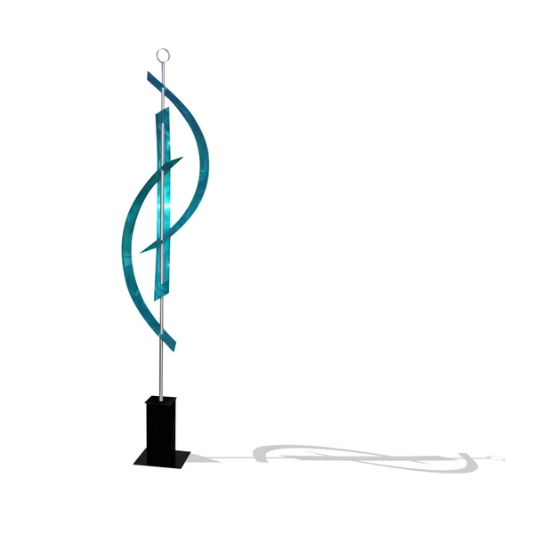 Statements2000 82 inch Extra Large Abstract Metal Garden Sculpture Indoor/Outdoor Art by Jon Allen, Aqua Centinal, Aqua Blue