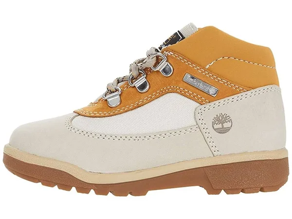 Timberland Kids Leather/Fabric Field Boot Boys Shoes 9481453 - 8.5 Toddler M - Beige