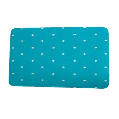 Bath Mat E by Design Color: Turquoise, Size: 17x22 W x 24x22 L