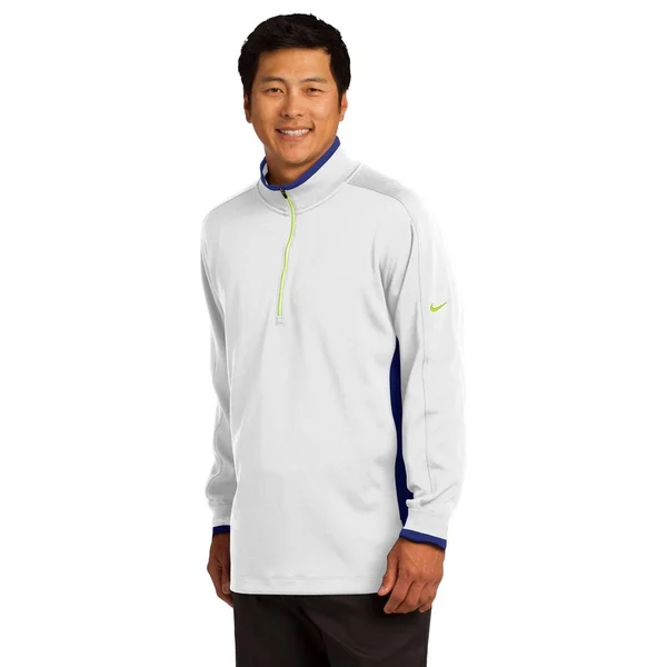 Nike 578673 Dri-Fit 1/2-Zip Cover-Up - White/Deep Royal/Volt - 3XL