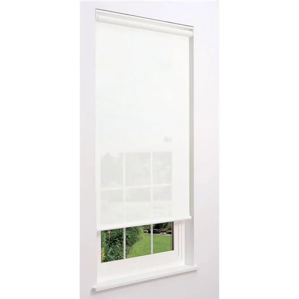 Linen Avenue Cordless 5% Solar Screen Standard Roller Shade, White 28 W x 78 H