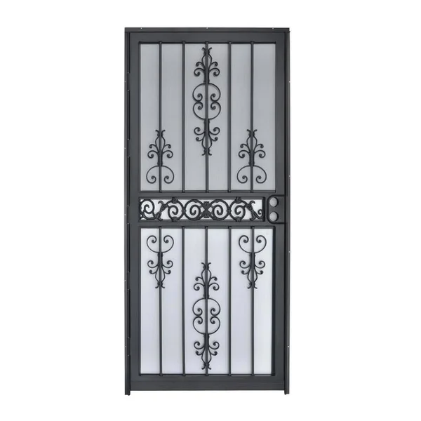 Gatehouse Garden View 36-in x 80-in Black Steel Recessed Mount Security Door, LF609-36-BLK