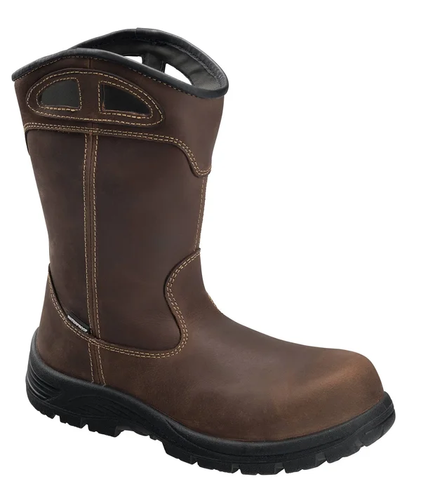 Men's Avenger A7856 Framer Wellington Composite Toe WP Work Boot, Size: 11.5, Brown