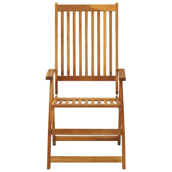 vidaXL Garden Reclining Chairs 2 Pcs Solid Acacia Wood
