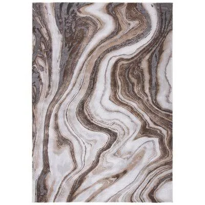 McVicar Abstract Gold/Gray Area Rug Orren Ellis Rug Size: Rectangle 9& x 12&