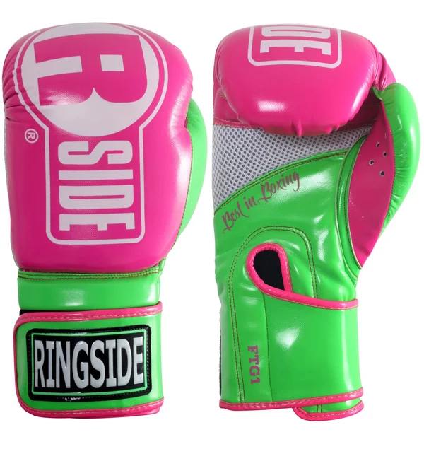 Ringside Boxing Apex Fitness Bag Gloves - Pink/Lime