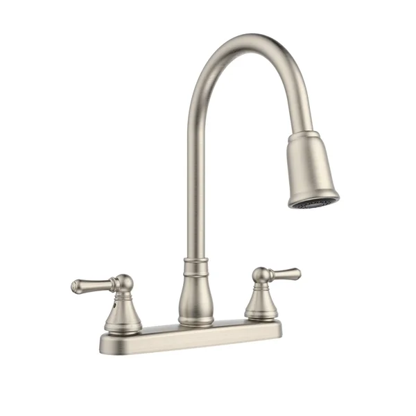 Belanger EBE78WBN2 Non-Metallic Two-Handle Pull-Down Kitchen Faucet, Brushed Nickel