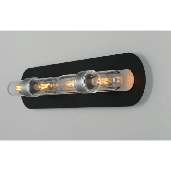 Maxim Lighting 21704CLBKAL Dual 4-Light Bath Vanity in Black, Brushed Aluminum