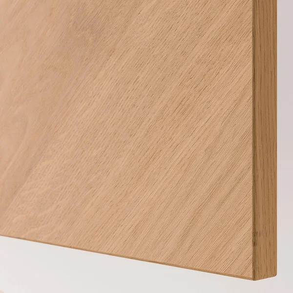 IKEA - BESTÅ Storage Combination with Doors, White/Hedeviken/謘arp Oak Veneer, 47 1/4x16 1/2x29 1/8 59417365