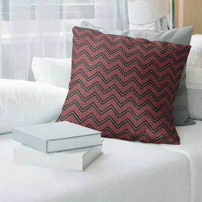 Stephenie Accent Hand Drawn Chevron Pattern Throw Pillow Brayden Studio Size: 20x22 H x 20x22 W - Fill Material: Poly Fill, Color