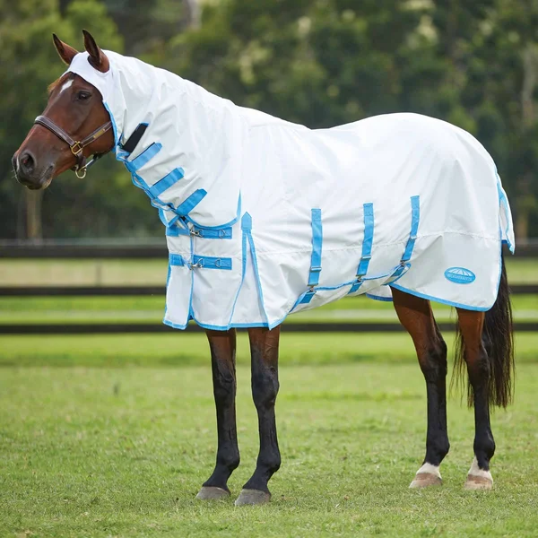 Weatherbeeta Sweet Itch Shield Combo Neck White, Blue