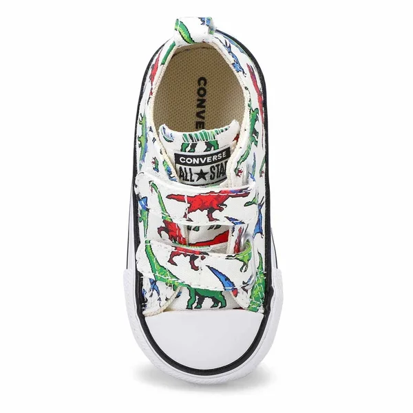 Converse - Kids - White Dino Chuck Taylor All Star 2V Infants Ox Trainers 21 (UK 5) - Boy