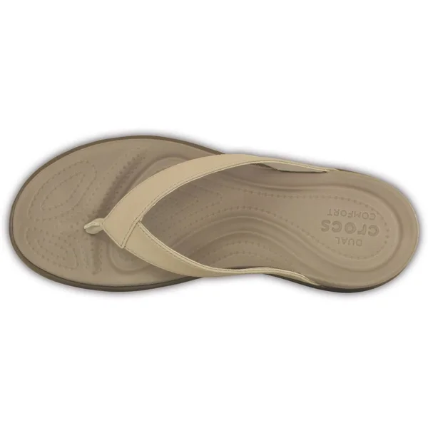 Crocs Women's Capri V Flip Flop Sandal, Size: 7 M, Brown
