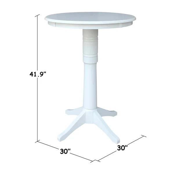 International Concepts 30x22 Round Top Pedestal Table - 34.9x22H - Espresso