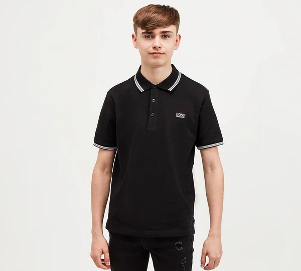 Boss Kids - Logo Polo Shirt Black - Boy - 16 Years - Black