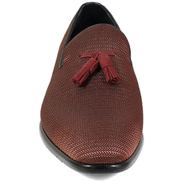 Men's Stacy Adams Tazewell Plain Toe Tassel Slip-On, Size: 12, Red
