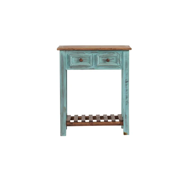 Progressive Furniture A521-73T Holland Console in Distressed Turquoise and Pine