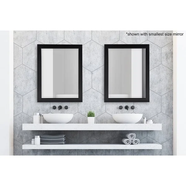 DesignOvation Bosc Framed Wall Mirror - 27.5x39.5, White
