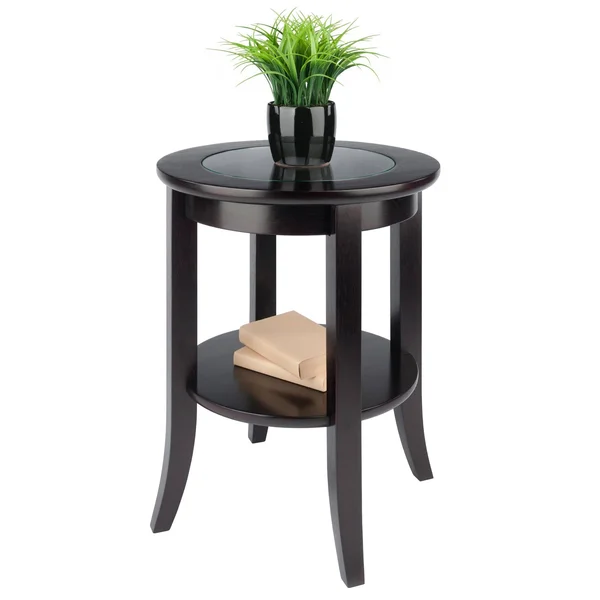 Winsome Genoa Rectangular Coffee Table with Glass Top