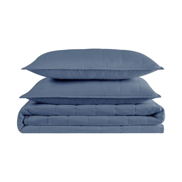 Truly Calm Silver Cool 3-Piece Full/Queen Quilt Set in Blush