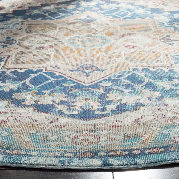 Safavieh Aria ARA119B 5&1x22 x 7&6x22 Blue, Beige Area Rug