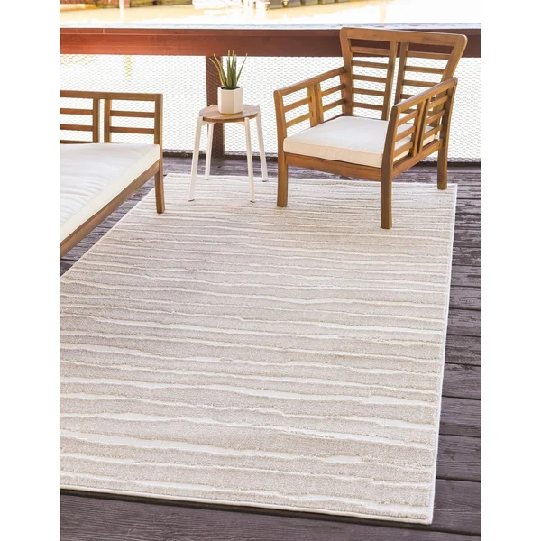 Sabrina Soto Ola Outdoor Rug - Black, 8x10 ft